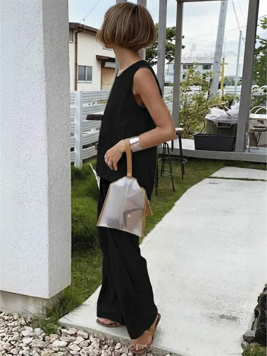 Olivia™ | Women's Sleeveless Tank Top and Wide-Leg Pants Set
