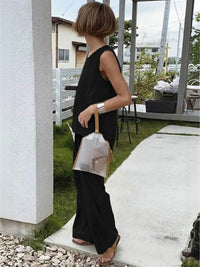 Olivia™ | Women's Sleeveless Tank Top and Wide-Leg Pants Set