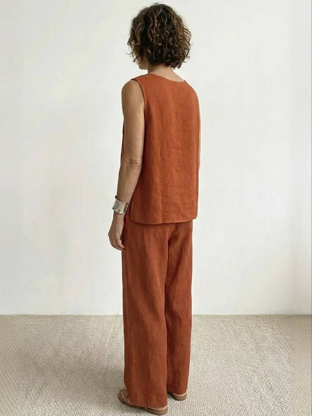 Olivia™ | Women's Sleeveless Tank Top and Wide-Leg Pants Set