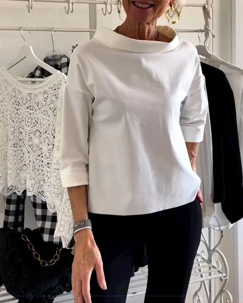 Maya™ | Women's Bateau Neck 3/4 Sleeve Casual Top
