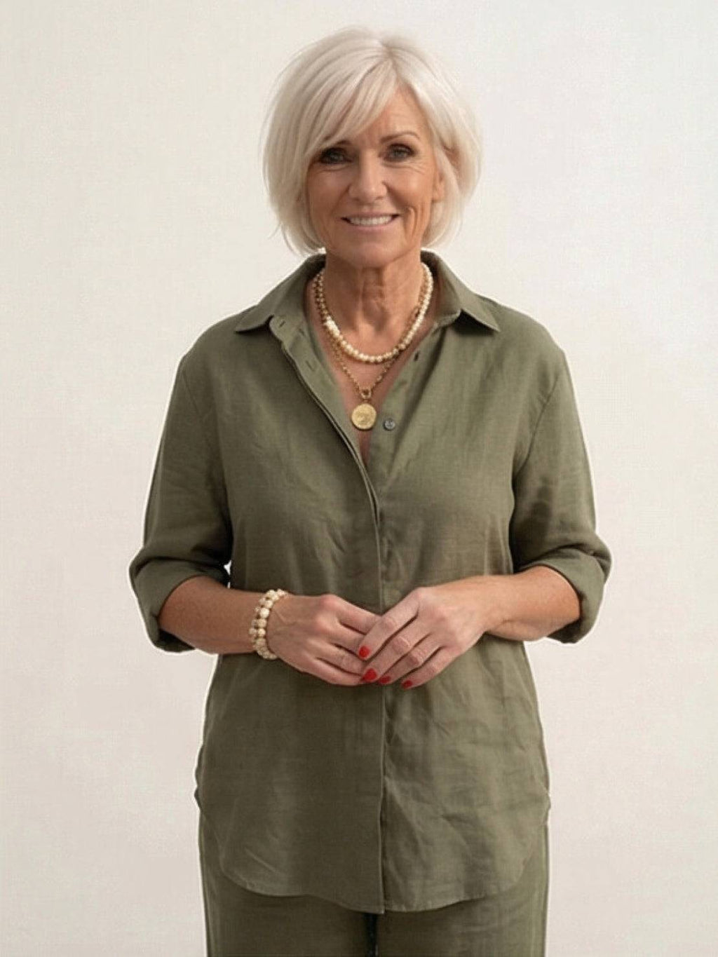 Vivian™ | Women's Casual Button-Down Shirt and Wide-Leg Pants Set