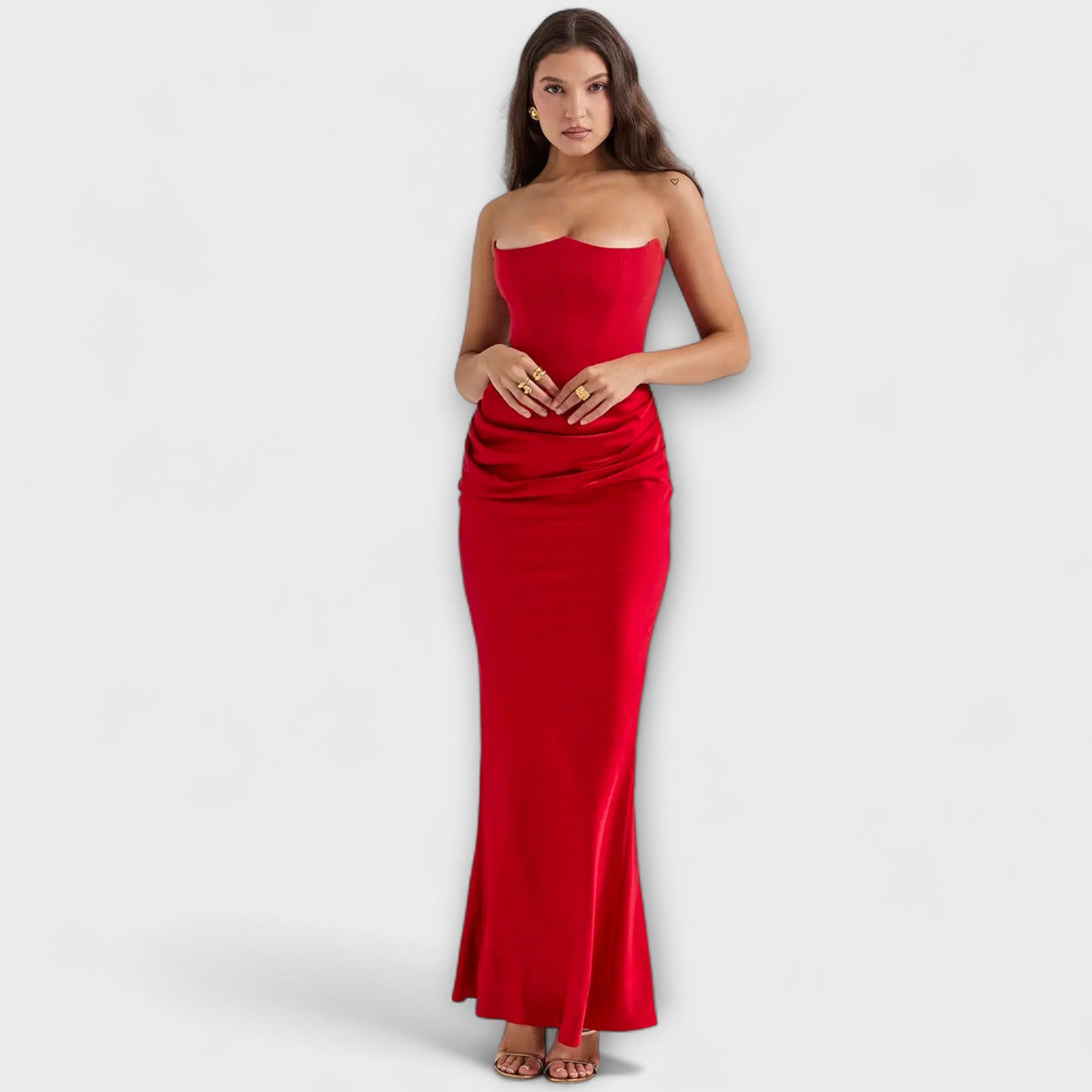 Style200™ | Chic Satin Maxi Dress for Evening Wear
