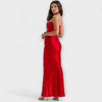 Style200™ | Chic Satin Maxi Dress for Evening Wear