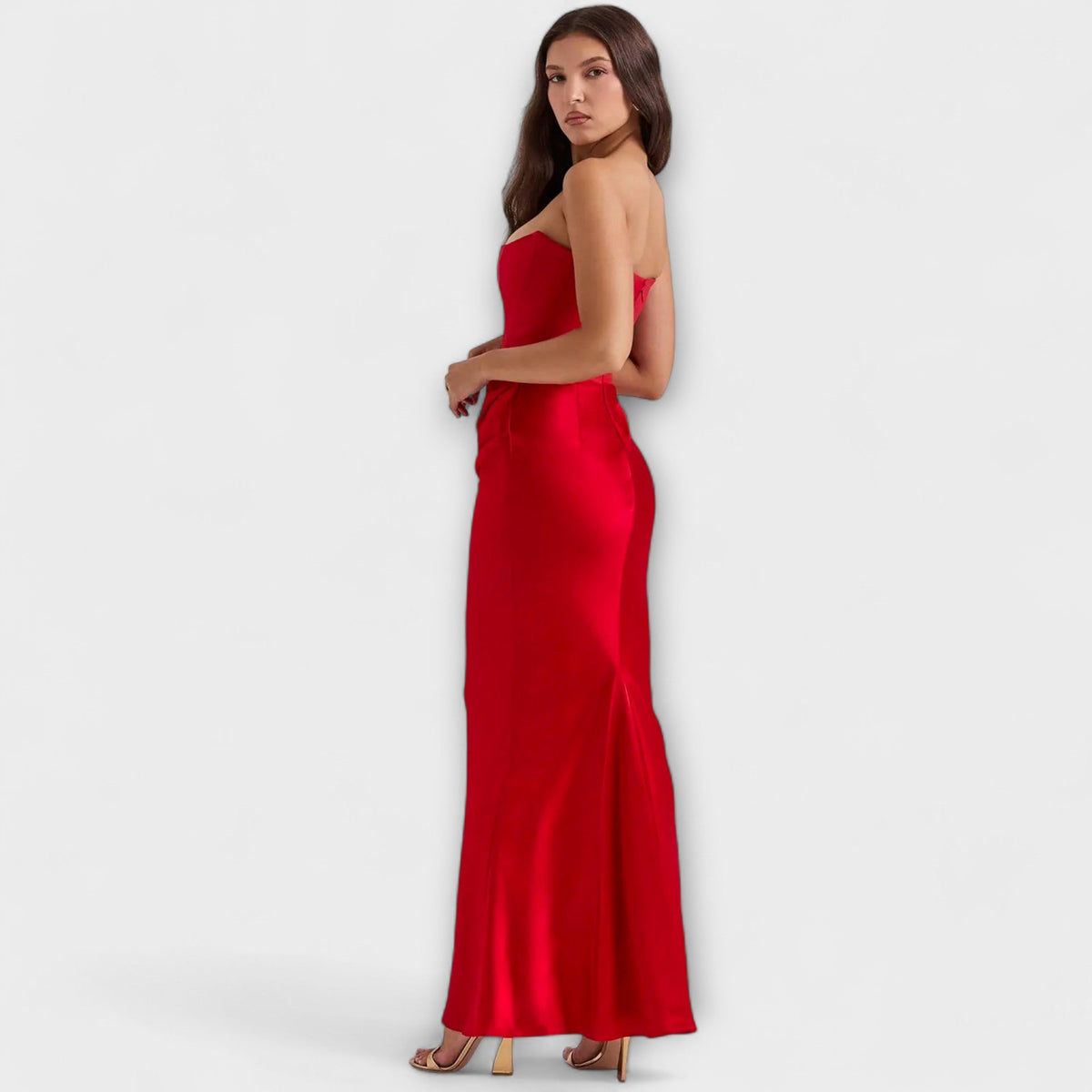 Style200™ | Chic Satin Maxi Dress for Evening Wear