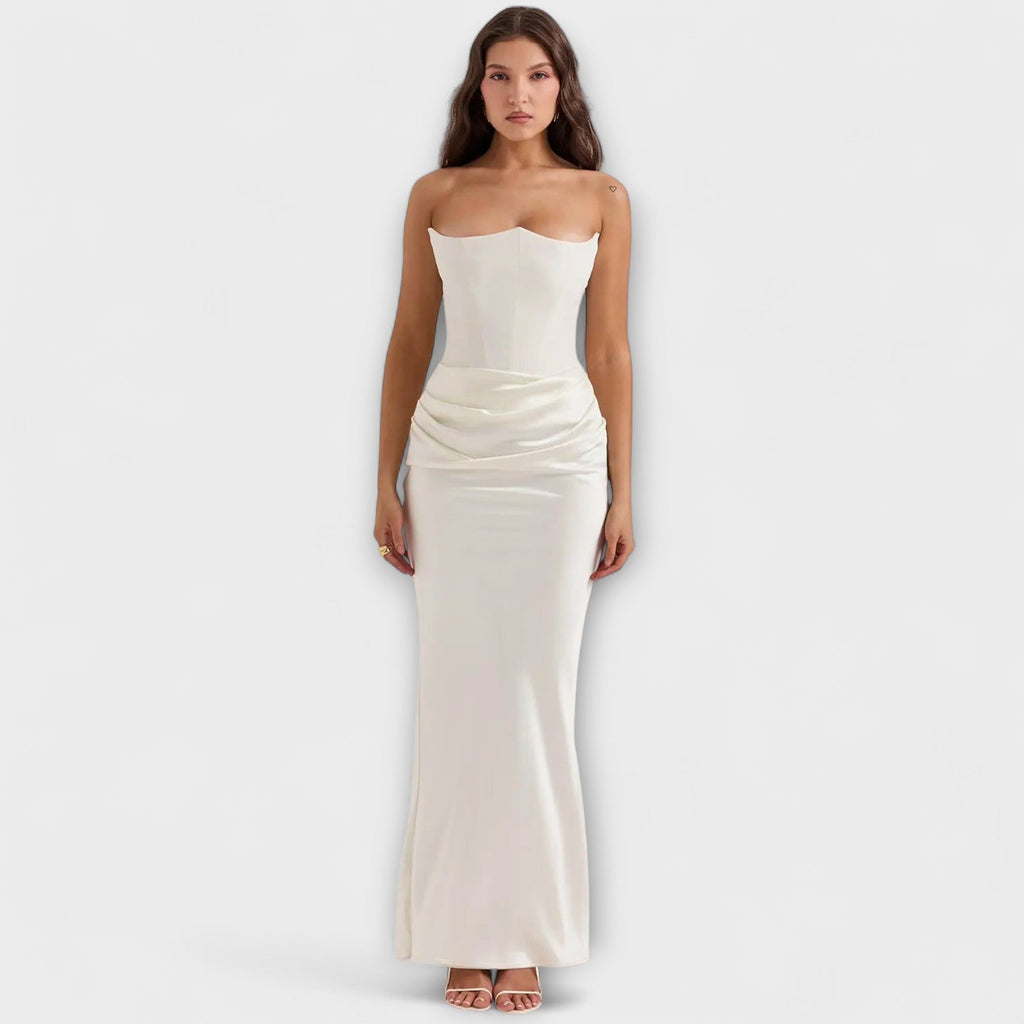 Style200™ | Chic Satin Maxi Dress for Evening Wear