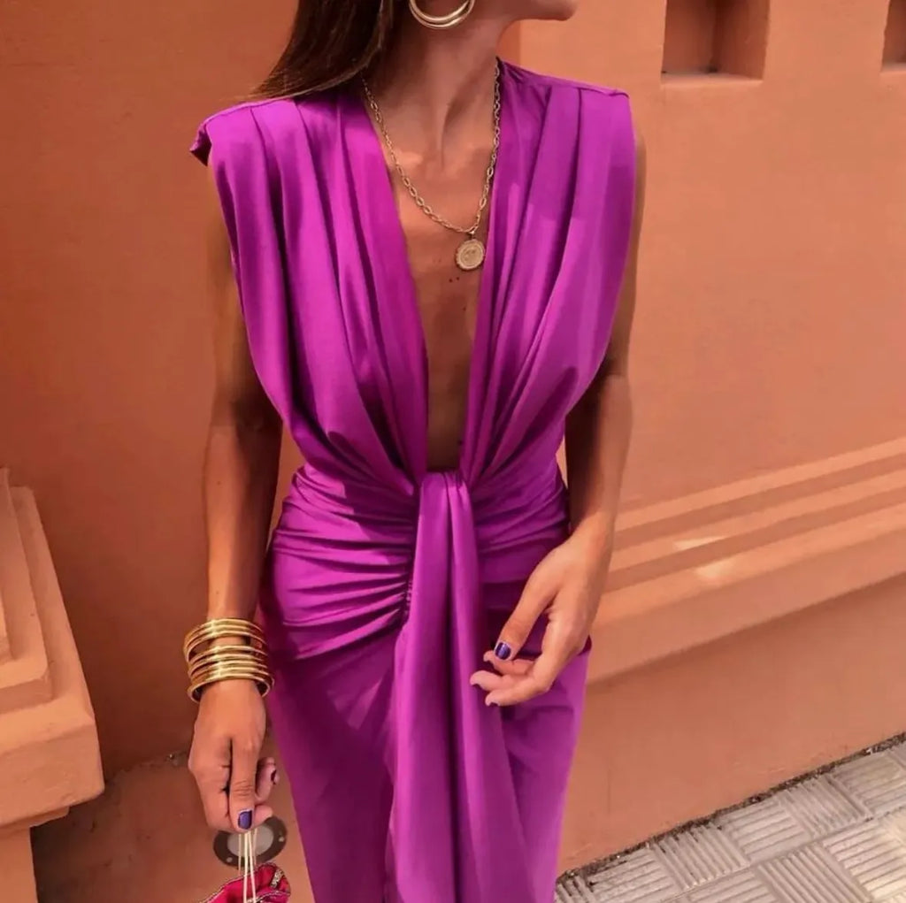 Amelia™ | Soft Pleated Midi Dress