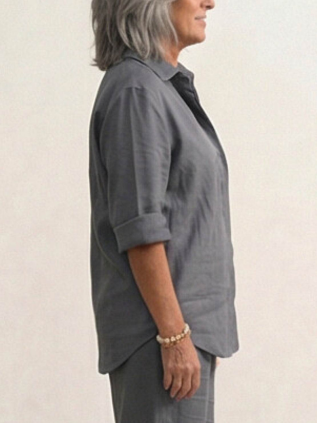 Vivian™ | Women's Casual Button-Down Shirt and Wide-Leg Pants Set