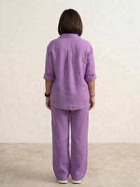 Vivian™ | Women's Casual Button-Down Shirt and Wide-Leg Pants Set