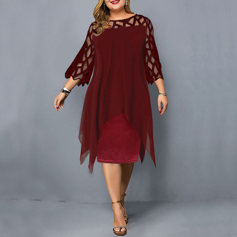 Florentine™ | Mia – Elegant Midi Dress in Plus Size