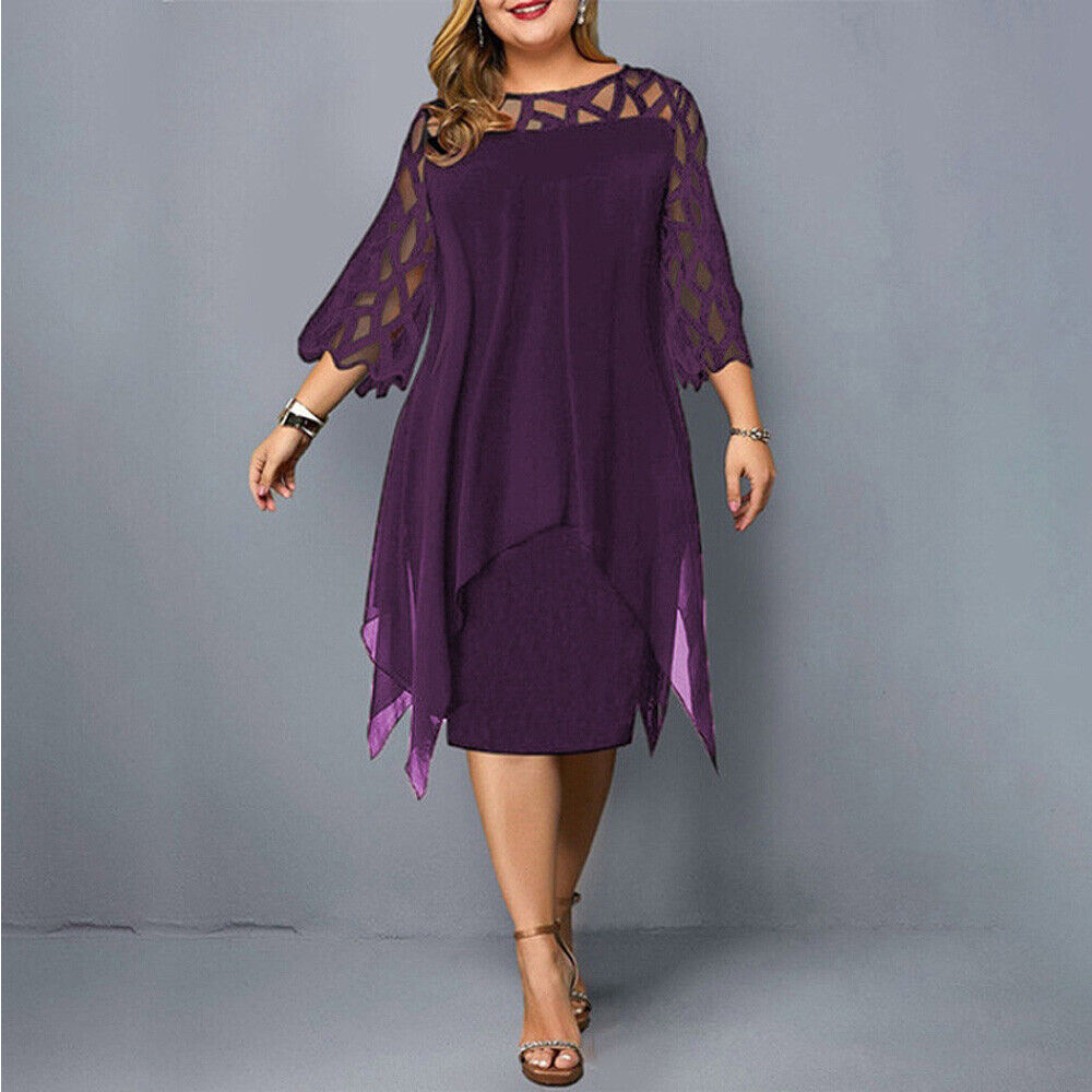 Florentine™ | Mia – Elegant Midi Dress in Plus Size