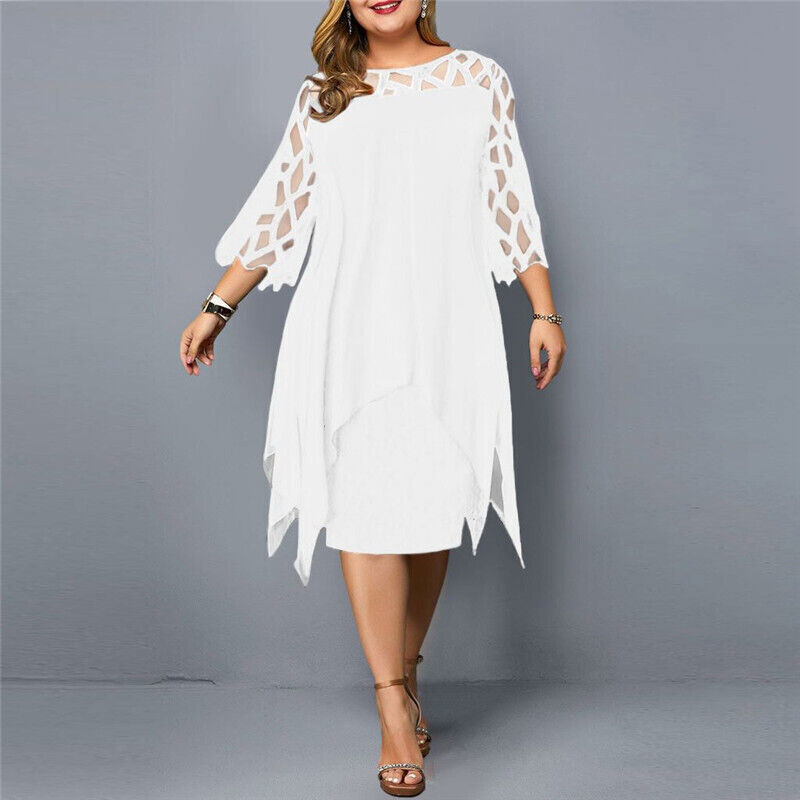 Florentine™ | Mia – Elegant Midi Dress in Plus Size