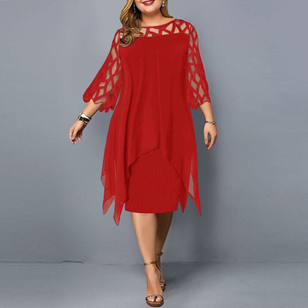 Florentine™ | Mia – Elegant Midi Dress in Plus Size