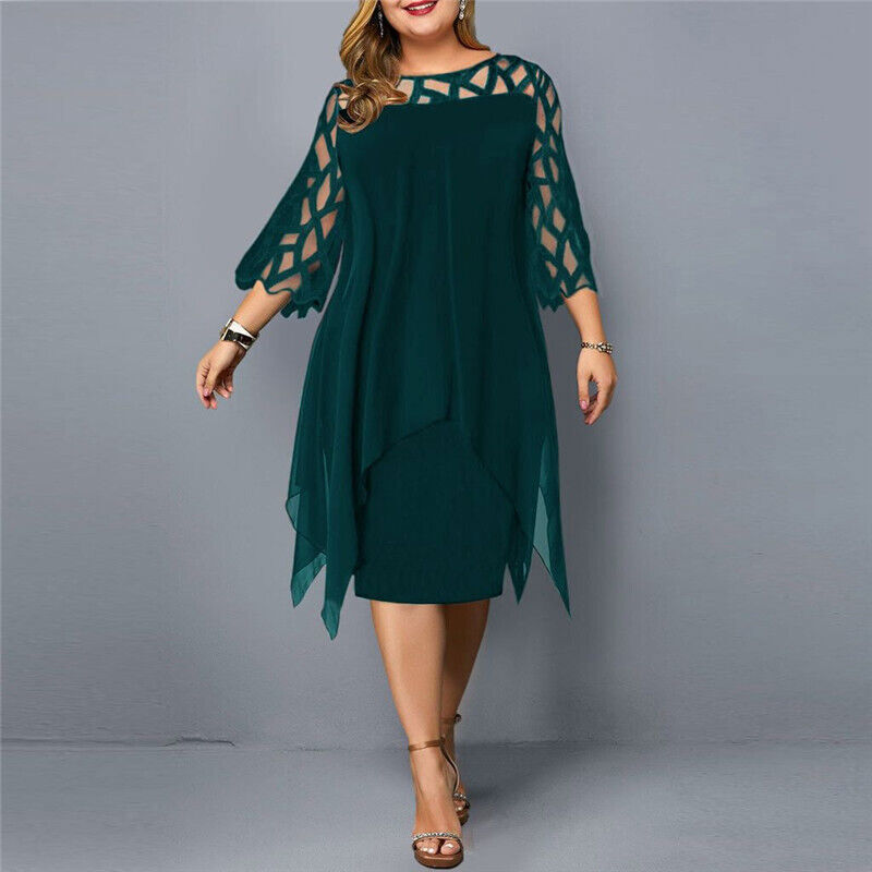 Florentine™ | Mia – Elegant Midi Dress in Plus Size