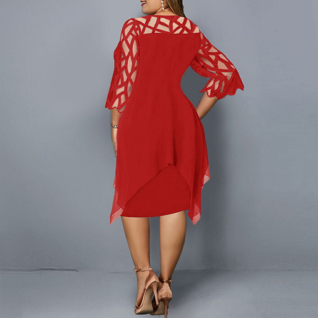 Florentine™ | Mia – Elegant Midi Dress in Plus Size