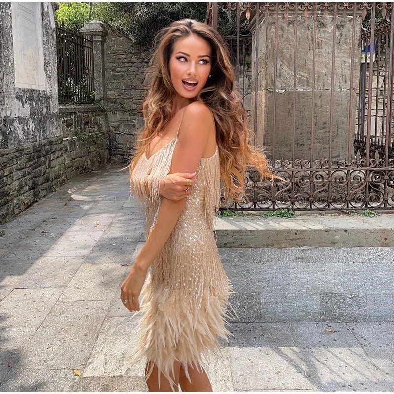 Aria™ | Women’s Summer Fitted Sequin Cocktail Mini Dress