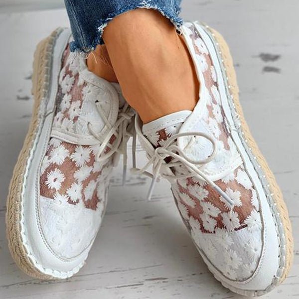 Maja™ | Eva - Stylish Embroidered Lace Footwear for Special Occasions
