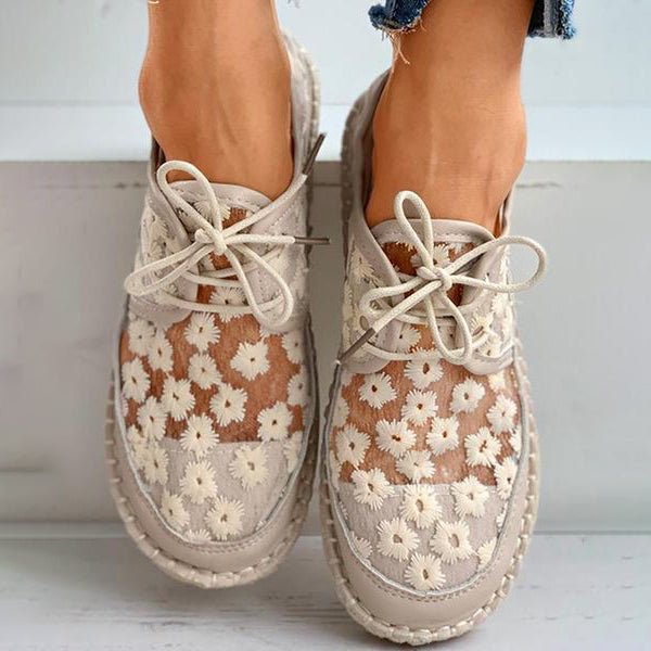 Maja™ | Eva - Stylish Embroidered Lace Footwear for Special Occasions