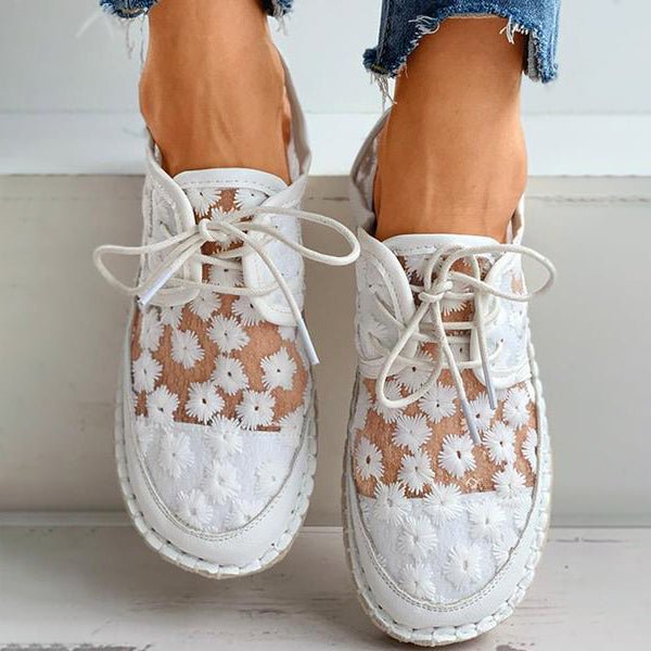 Maja™ | Eva - Stylish Embroidered Lace Footwear for Special Occasions