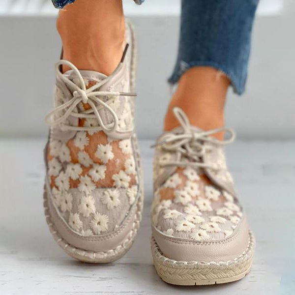 Maja™ | Eva - Stylish Embroidered Lace Footwear for Special Occasions