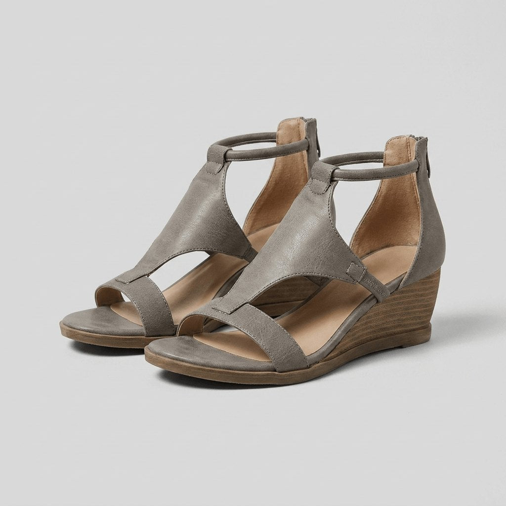 Josephine™ | T-Strap Wedge Sandals