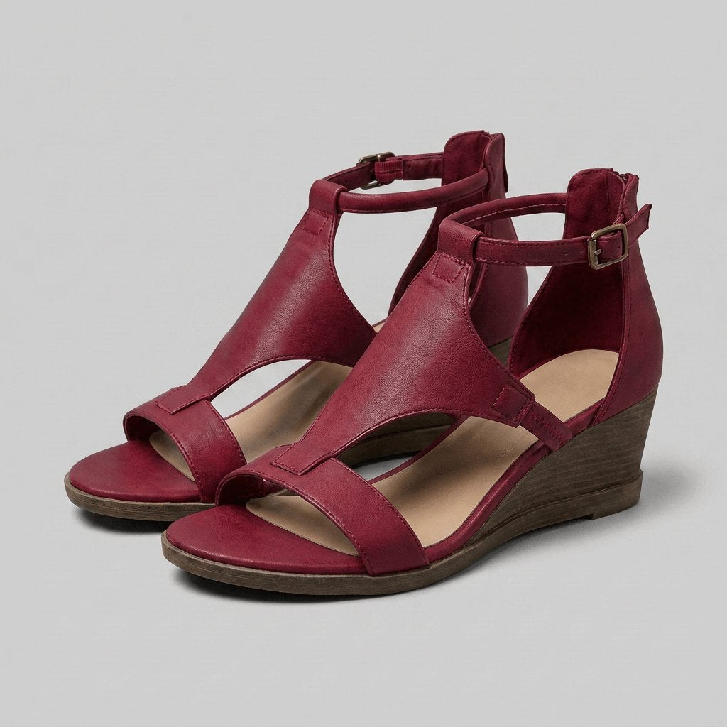 Josephine™ | T-Strap Wedge Sandals