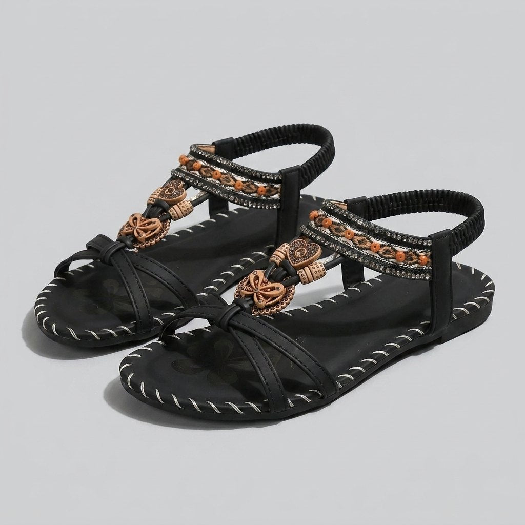 Renata™ | Beaded Flat Sandals