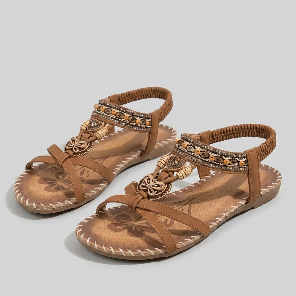 Renata™ | Beaded Flat Sandals