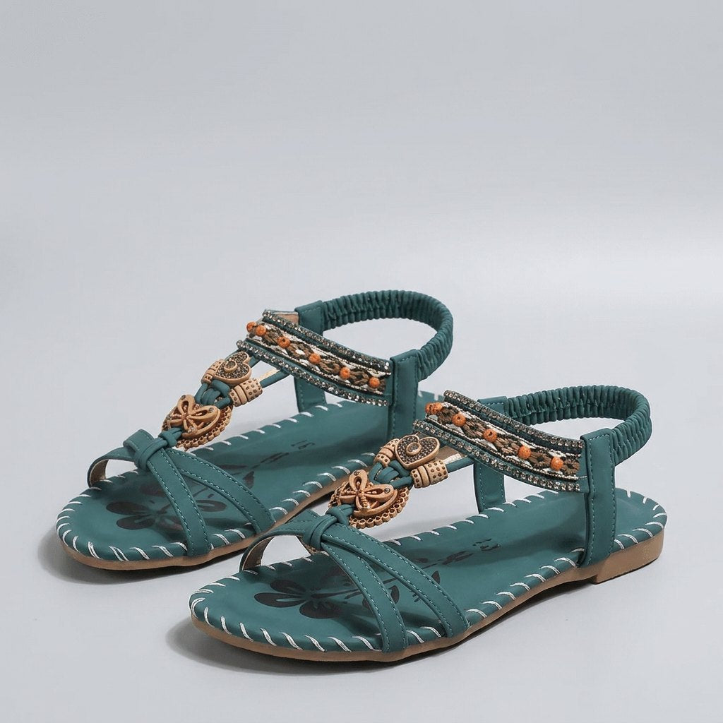 Renata™ | Beaded Flat Sandals