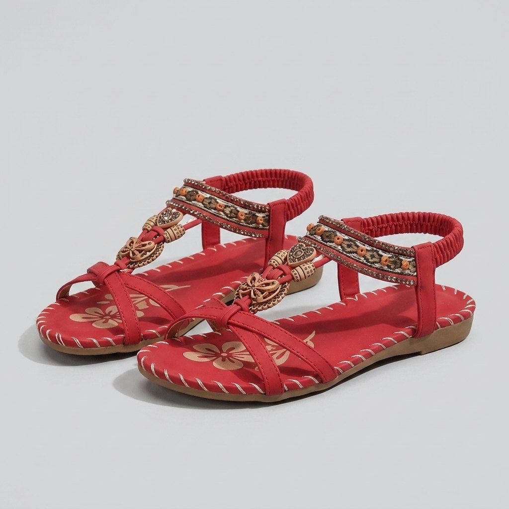 Renata™ | Beaded Flat Sandals