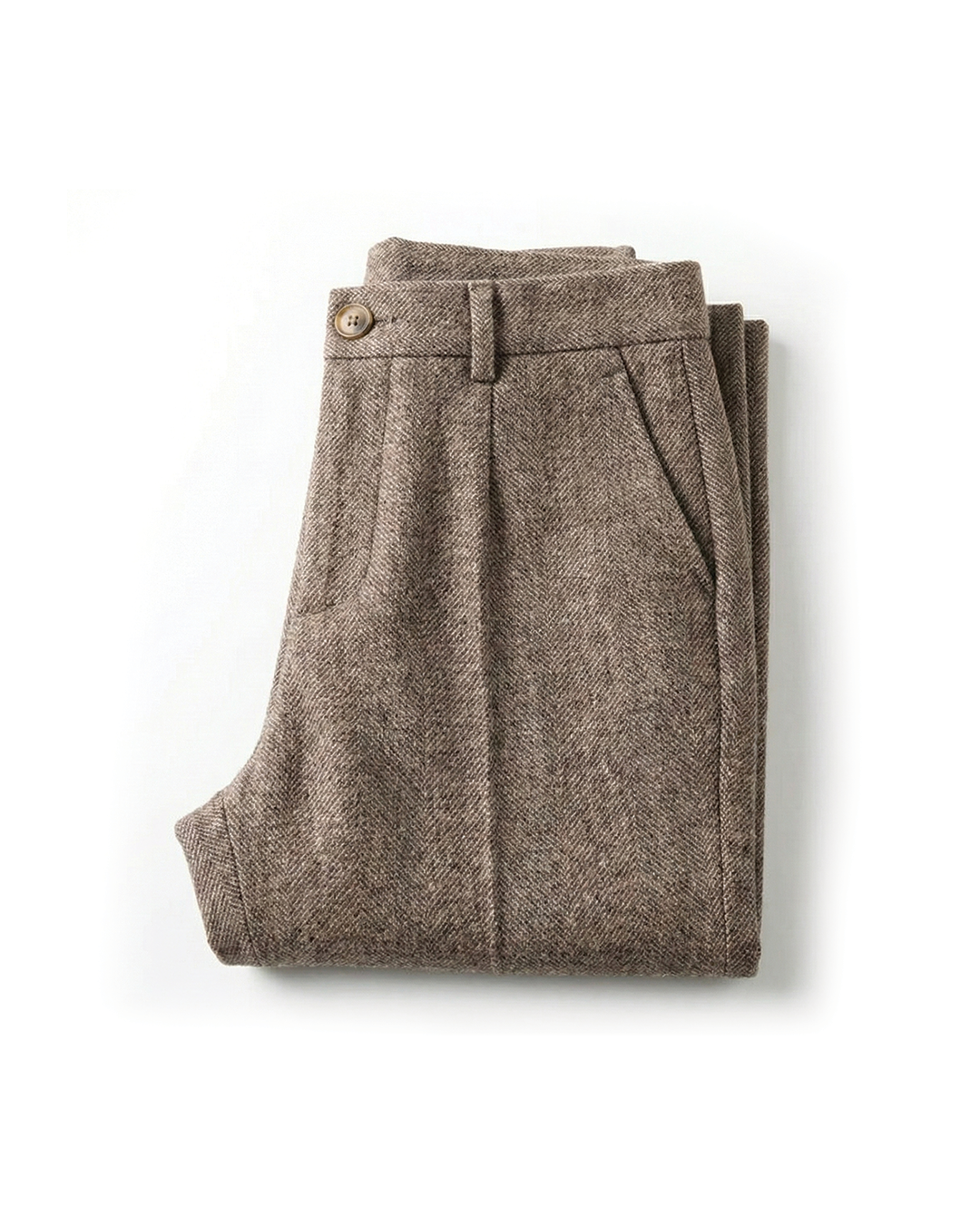Harrow Herringbone Wool-Look Trousers