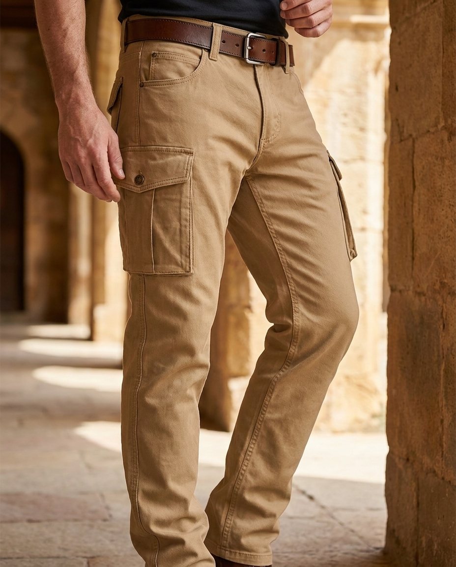 Range Faux Leather Cargo Pants