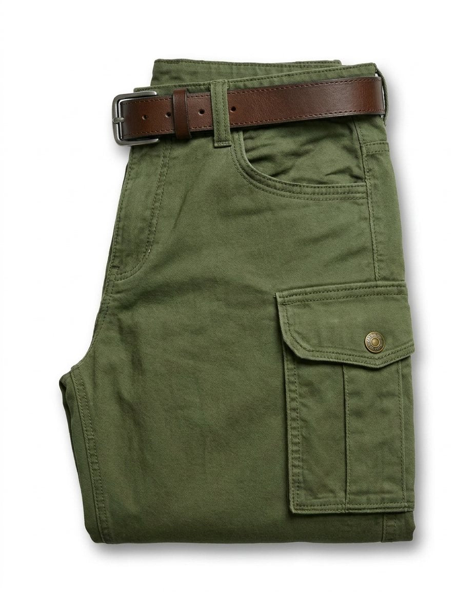 Range Faux Leather Cargo Pants