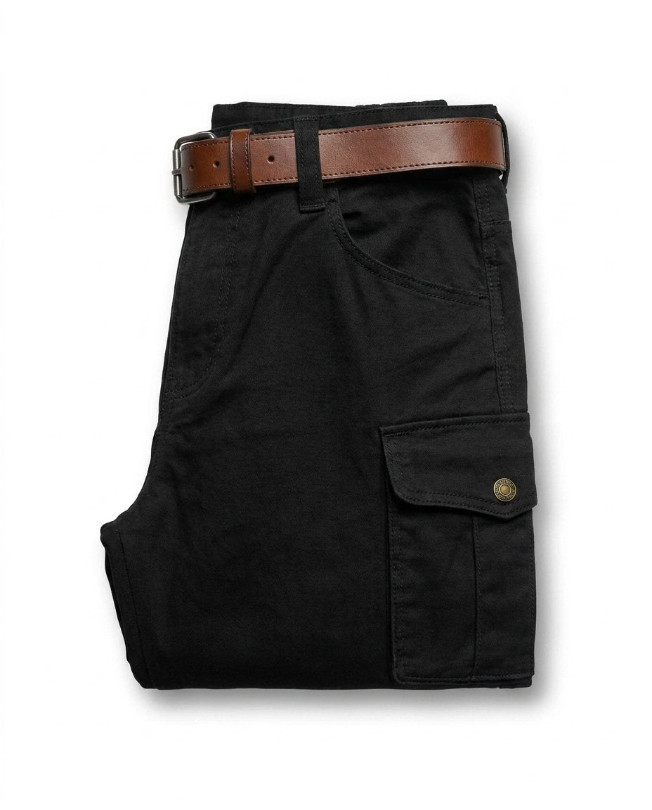 Range Faux Leather Cargo Pants