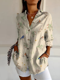 Avril™ | Chic Blouse with Whimsical Prints