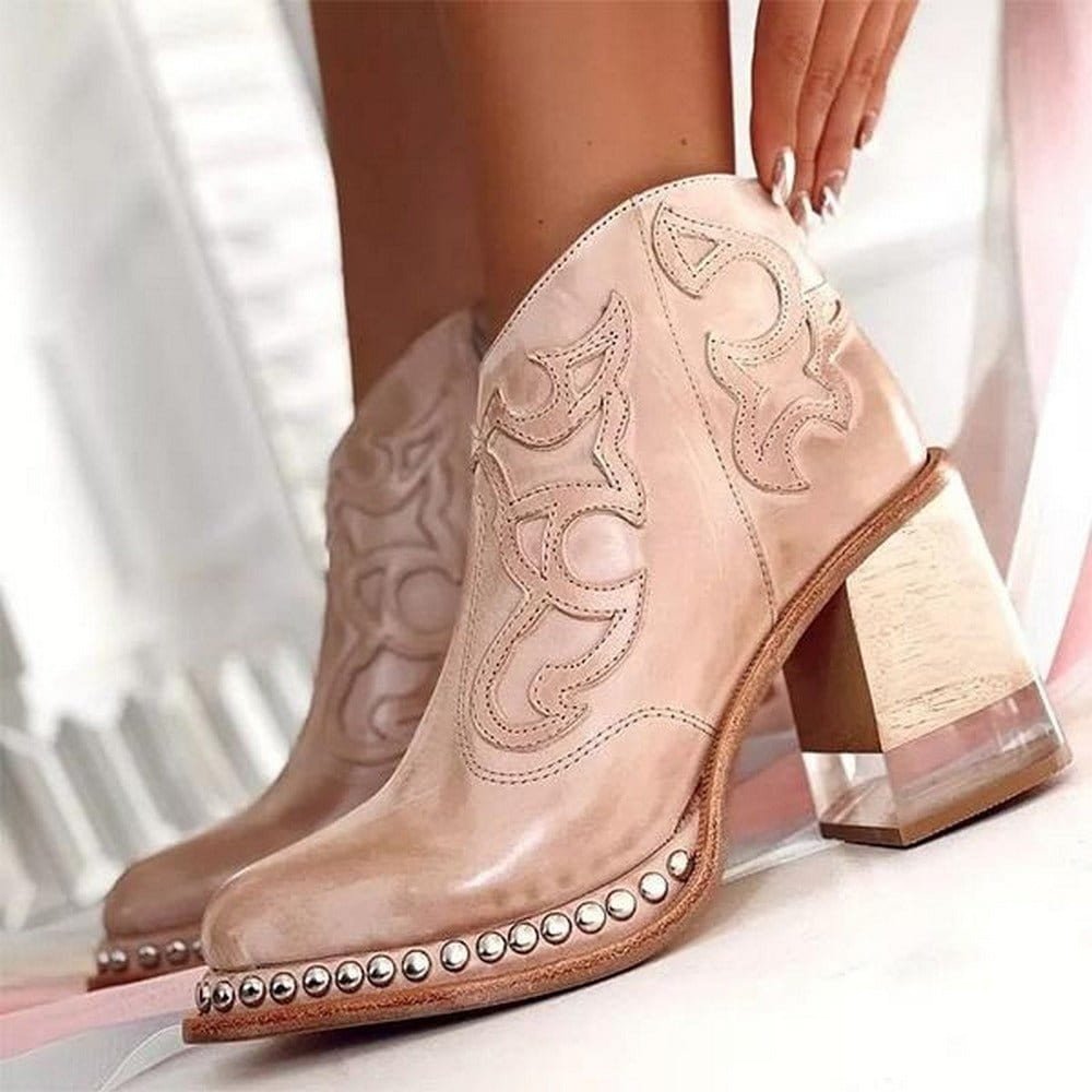 Priscilla™ | Studded Western Ankle Boots