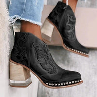 Priscilla™ | Studded Western Ankle Boots