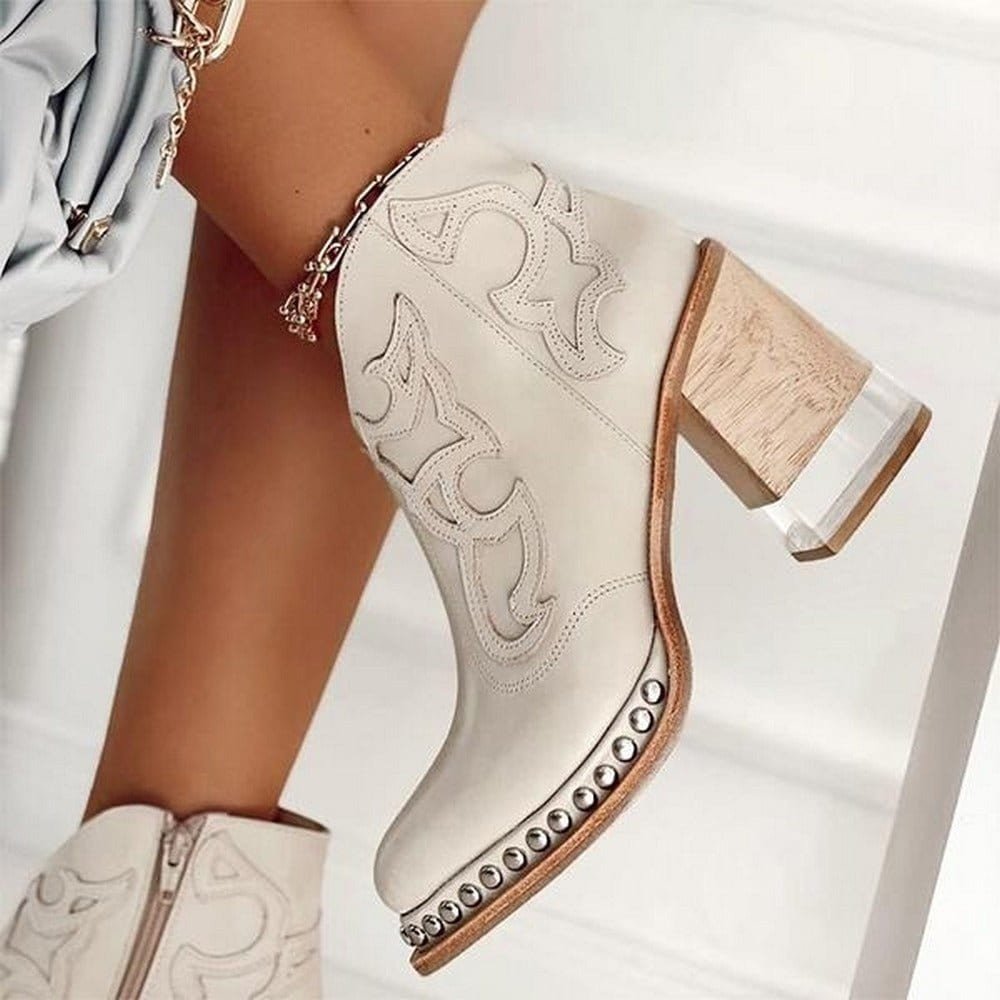 Priscilla™ | Studded Western Ankle Boots