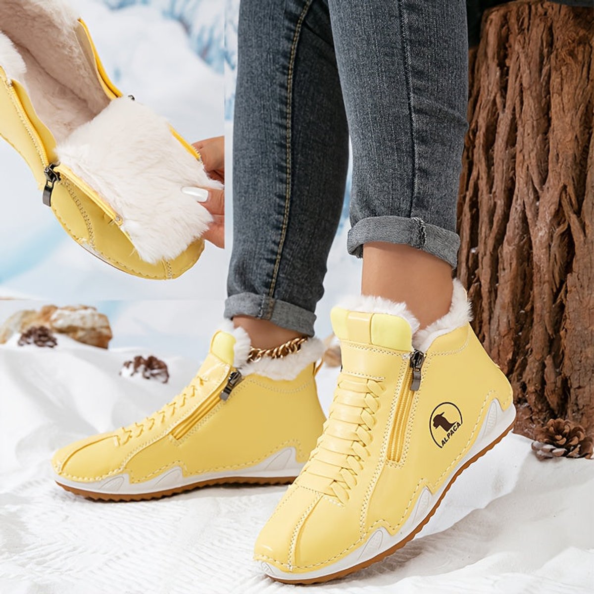 Coraline™ | Fur-Lined Winter Ankle Boots