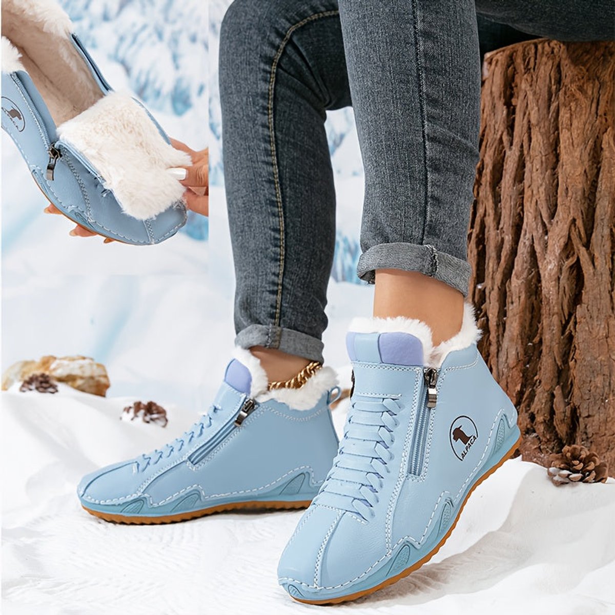 Coraline™ | Fur-Lined Winter Ankle Boots