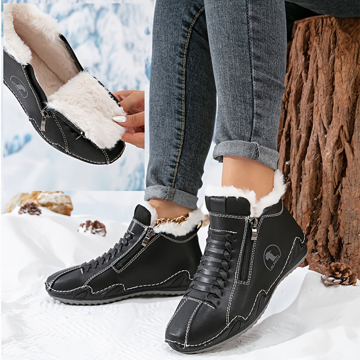 Coraline™ | Fur-Lined Winter Ankle Boots