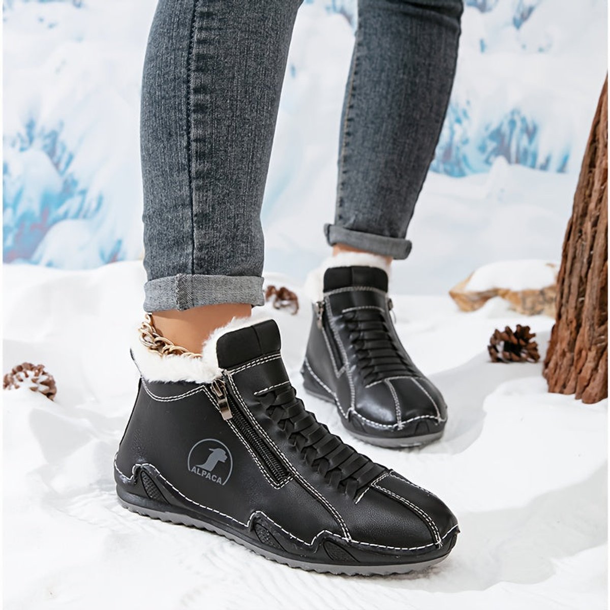 Coraline™ | Fur-Lined Winter Ankle Boots