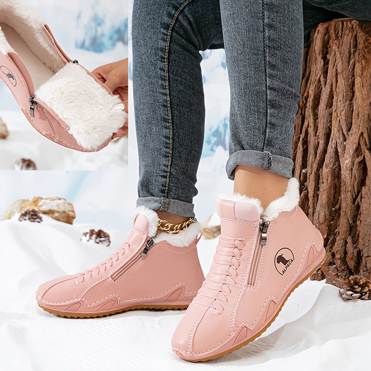 Coraline™ | Fur-Lined Winter Ankle Boots