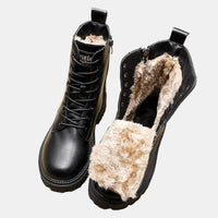 Marion™ | Fleece-Lined Lace-Up Combat Boots