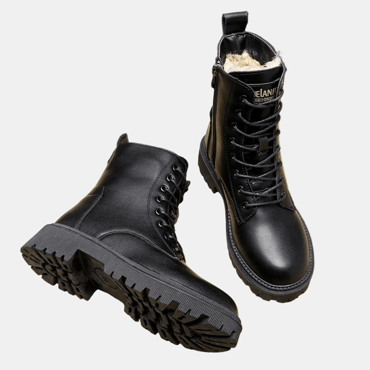 Marion™ | Fleece-Lined Lace-Up Combat Boots