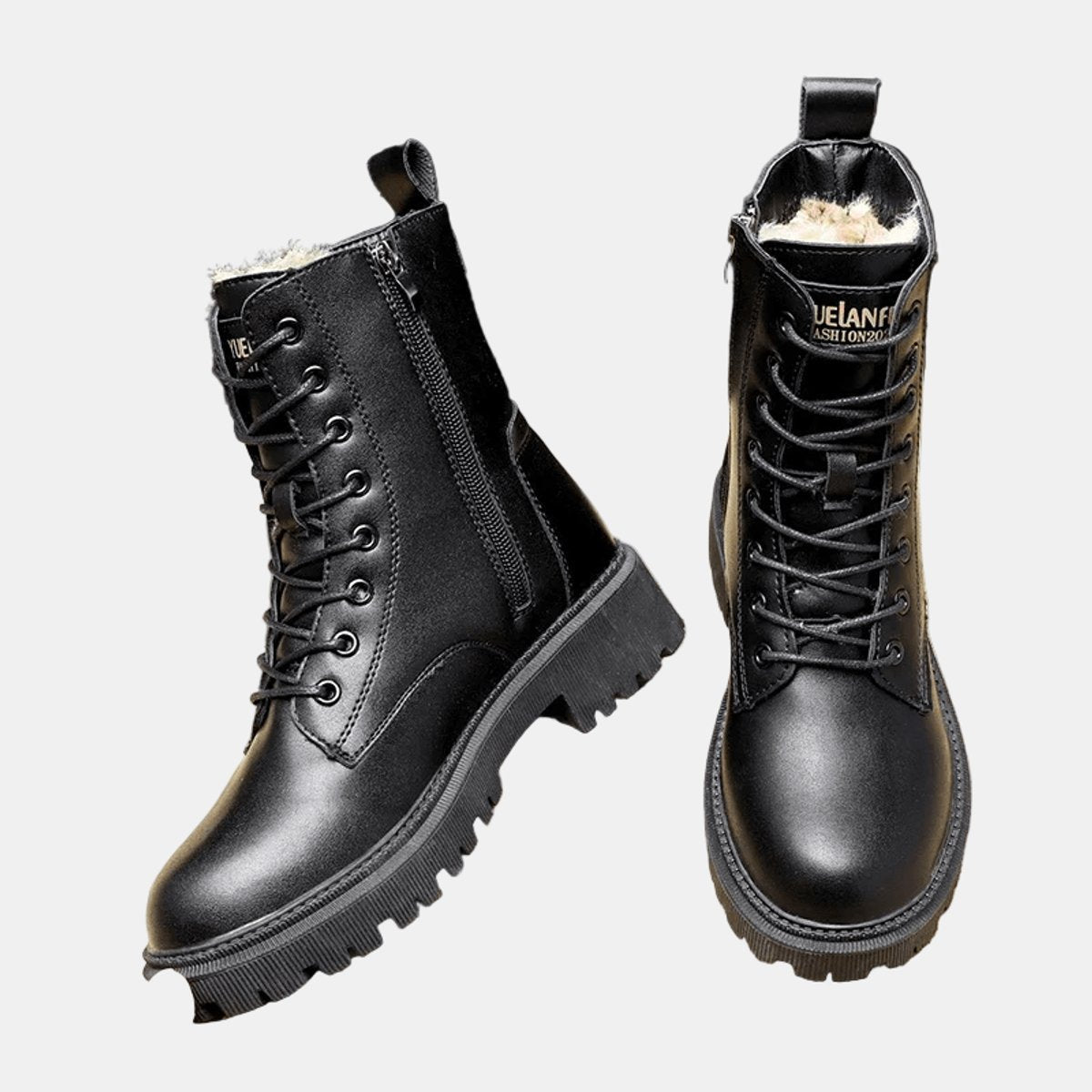 Marion™ | Fleece-Lined Lace-Up Combat Boots