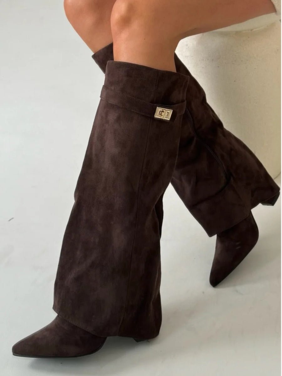 Anastasia™ | Foldover Cuff Knee High Boots