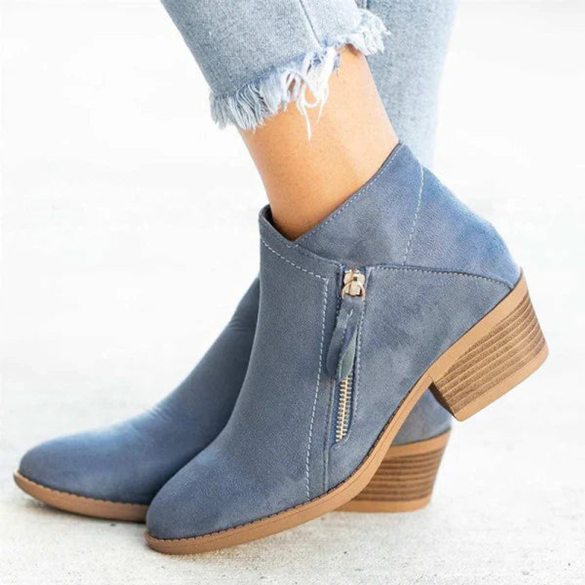 Piper™ | Side Zip Suede Ankle Boots