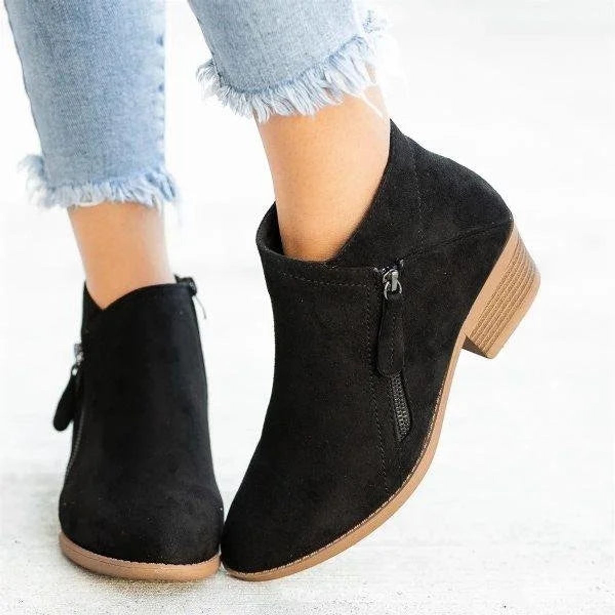 Piper™ | Side Zip Suede Ankle Boots