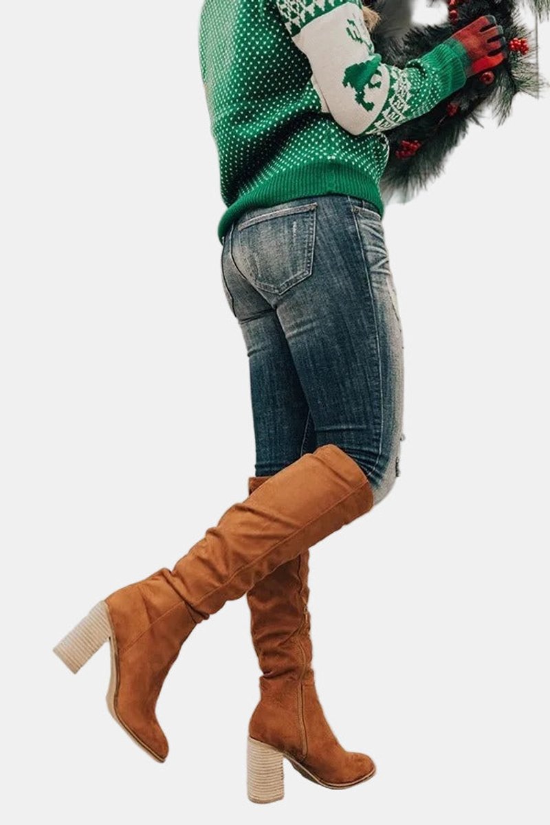 Ophelia™ | Over The Knee Block Heel Boots