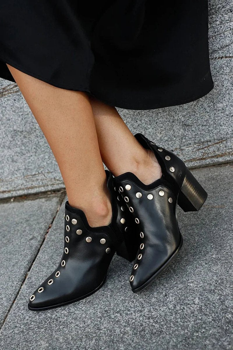 Georgiana™ | Studded Pointed Toe Ankle Boots